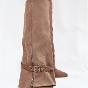 Step In Style Kozaki Zamszowe | Jolivine 2502a-1 Beige Damskie