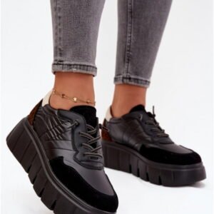 Step In Style Sneakers Tekstylne/Eko Skóra | Vinceza 58565 Black Damskie