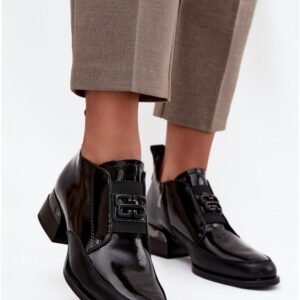 Vinceza Półbuty Skórzane | Model 91161 Black Damskie