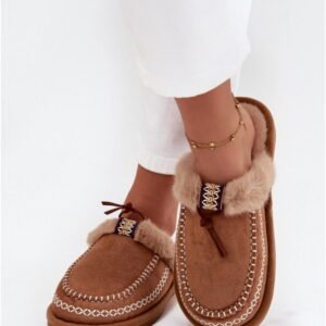 Step In Style Kapcie Damskie Eko Zamsz | Model Perivelle 608 Brown