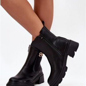 Step In Style Sztyblety Skóra Ekologiczna | Serene 168-598 Black Damskie