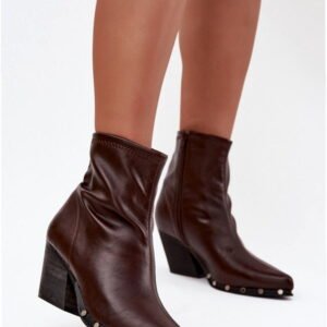 Step In Style Botki Eko Skóra | Abrielle C-857 Brown Damskie