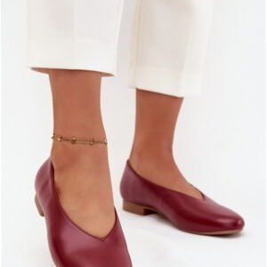 Step In Style Baleriny Skóra Ekologiczna | Olyssia 5927 Bordo Damskie