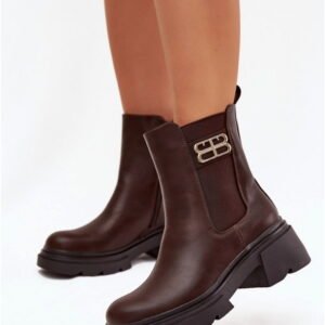 Step In Style Botki Skóra Ekologiczna | Serene 168-598 Brown Damskie