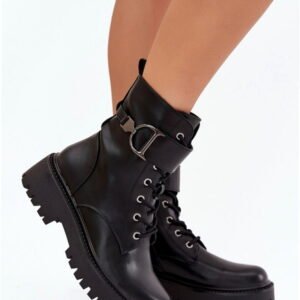 Step In Style Botki Workery Skóra Ekologiczna | Ulivine Am7537 Black Damskie