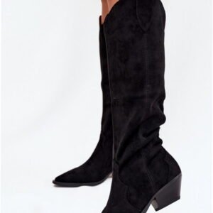Step In Style Kozaki Zamszowe | Jovianne 9638 Black Damskie