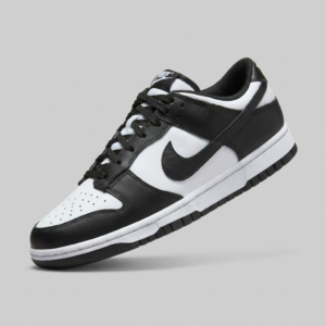 Sneakersy Nike Dunk Low Panda GS CW1590-100 czarno-białe