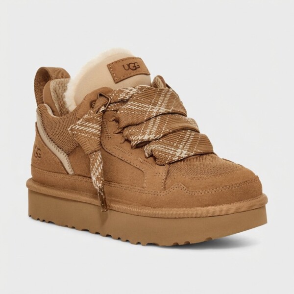 1144032-CHE_P2.jpg UGG Lowmel Chestnut Brazowe Buty Damskie 1144032-CHE Sneakersy ocieplane