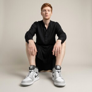 Buty NIKE AIR JORDAN 1 MID Light Smoke Grey Anthracite szaro-biale 554724-078