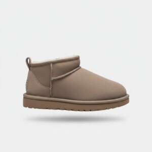 Śniegowce damskie, zamsz, futro, UGG Classic Ultra Mini Portobello, beżowo brązowe, 1116109-PRTBL