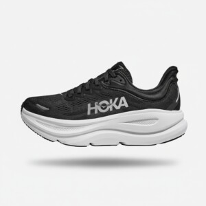 Sneakersy Hoka Bondi 9 Black White, cholewka z siatki inżynierskiej, podeszwa guma Durabrasion, unisex 1162011-BWHT