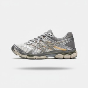 Sneakersy unisex ASICS Gel-Cumulus 16 Cream Clay Grey, materiał tekstylny i syntetyk, kolor szary 1203A733-101