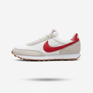 Sneakersy Nike Daybreak White University Red, unisex, cholewka tkanina i zamsz, podeszwa guma waffle, amortyzacja Air CK2351-103