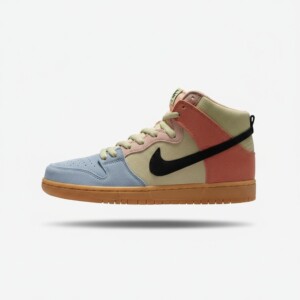 Sneakersy Nike SB Dunk High Spectrum, cholewka zamsz i nylon, podeszwa guma, unisex, wielokolorowy beżowy, CN8345-001