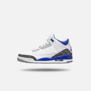 Sneakersy Air Jordan 3 Racer Blue, unisex, skóra naturalna i syntetyczna, print 3M, amortyzacja Air-Sole, CT8532-145