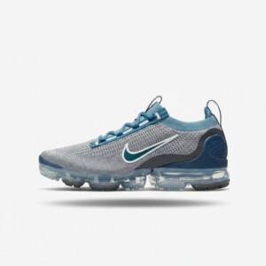 Sneakersy Nike Air VaporMax 2021 Flyknit Rift Blue, unisex, cholewka Flyknit, podeszwa z gumy z recyklingu DC9394-400