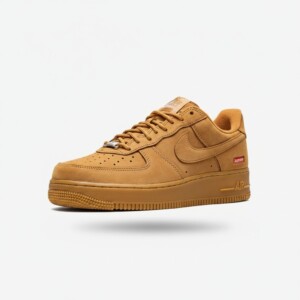 Sneakersy unisex Air Force 1 Low Supreme Wheat, nubuk, podszewka Duraplush, podeszwa gumowa, Nike DN1555-200