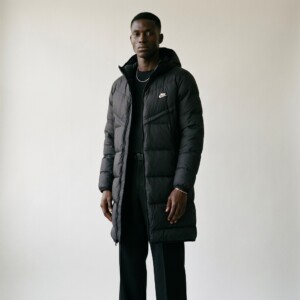 Kurtka Nike Sportswear Storm-FIT Windrunner Longer Down Jacket, czarna, męska, nylon poliester, zimowa, ocieplana, DV1134-010