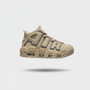 Sneakersy Nike Air More Uptempo 96 Limestone, zamsz i skóra syntetyczna, poduszka Max Air, unisex, beżowo-niebieskie DV6993-200