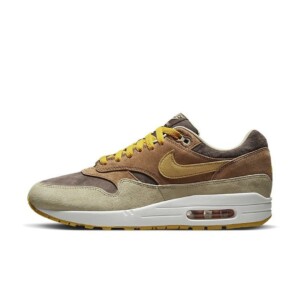 Sneakersy Nike Air Max 1 PRM, Ugly Duckling Pecan, cholewka zamsz i nubuk świński, poduszka Max Air, unisex, DZ0482-200