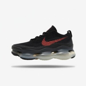 Sneakersy Nike Air Max Scorpion Flyknit SE, cholewka Flyknit i chenille, amortyzacja Max Air, unisex, czarno-różowe DZ0799-001