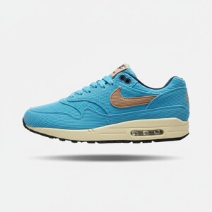 Sneakersy Nike Air Max 1 Premium Corduroy Baltic Blue, cholewka sztruks, podeszwa guma, unisex, FB8915-400