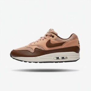 Sneakersy Nike Air Max 1 SC Hemp Cacao Wow Dusted Clay, unisex, cholewka siatka zamsz skóra, poduszka Max Air w pięcie, FB9660-200