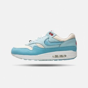 Sneakersy Nike Air Max 1 Puerto Rico Blue Gale, zamsz i skóra, poduszka Max Air, unisex FD6955-400