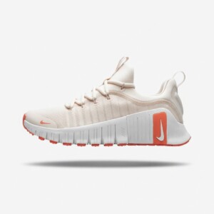 Sneakersy treningowe damskie Nike Free Metcon 6 Guava Ice White, konstrukcja hybrydowa, siatka, syntetyk FJ7126-801