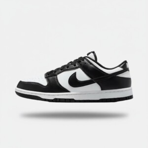 Sneakersy Nike Dunk Low Retro Panda, unisex, skóra i materiał tekstylny, czarno-biały układ, FQ8249-100