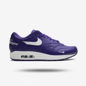 Sneakersy unisex Nike Air Max 1 87 SP Supreme Varsity Purple, skóra, guma, amortyzacja Max Air, fiolet i biel HF8813-500