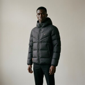 Kurtka Nike Sportswear Windrunner Down-Fill Puffer Black Gold, męska, nylon, wypełnienie puchowe, czarno-złota HQ4183-010