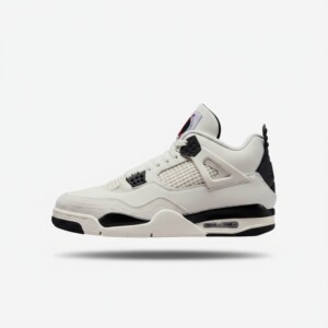 Sneakersy Air Jordan 4 Flight Club, unisex, skóra i siatka, biały i czarny, konstrukcja wysoka IM4002-100