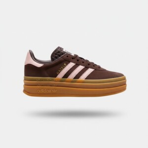 Sneakersy Adidas Gazelle Bold Icey Pink Auburn, cholewka zamsz i skóra, podeszwa guma, unisex, brązowo-różowe JI0326
