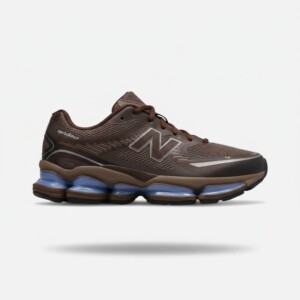 Sneakersy New Balance Abzorb 2000, unisex, siatka i syntetyk, podeszwa guma, amortyzacja Abzorb, kolor brązowy błękitny U200076U