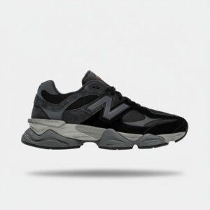 Sneakersy New Balance U90/60blk, czarno szara kolorystyka, zamsz, siatka, syntetyk, unisex, U9060BLK